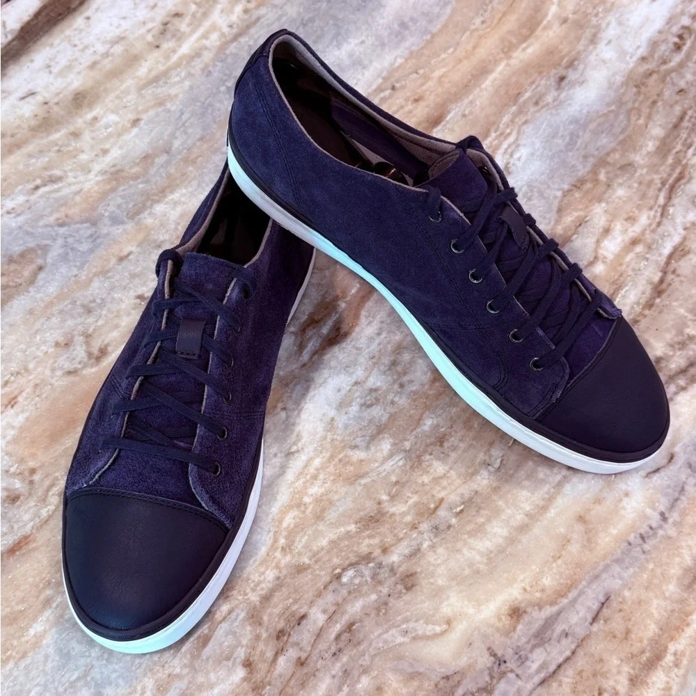 Men’s COLE HAAN Falmouth navy blue suede leather sneakers. Size 11.5